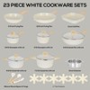 Romswi 23 Piece Kitchen Cookware Set, Non Stick Pots and Pans Set, Induction Cookware with Utensil and Pan Protectors, White - 2 of 4