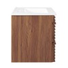 Modway Render 24" Wall-Mount Bathroom Vanity in Walnut White - 3 of 4