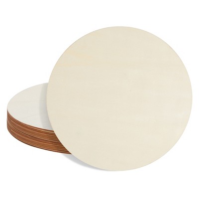 Round Wood Discs For Crafts,5 Pack 14 Inch Wood Circles Unfinished Plaque  For Crafts,door Hanger,do