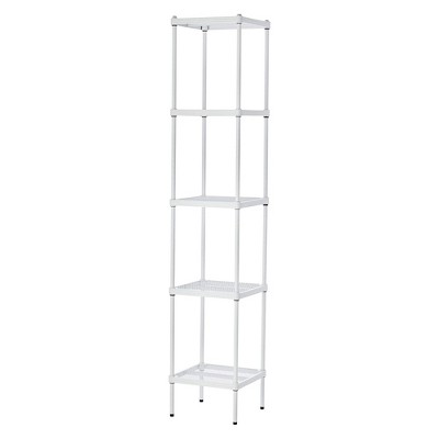 Design Ideas MeshWorks 5 Tier Tower Metal Storage Shelving Unit Rack