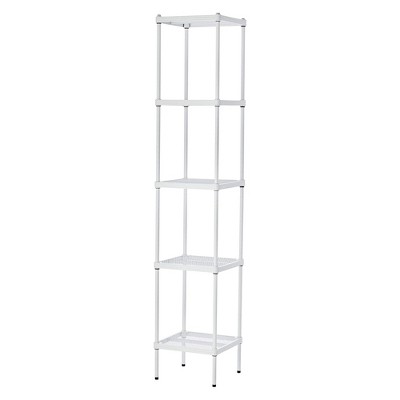 Rubbermaid Freestanding 4-Tier Multipurpose Wire Shelving Unit, Satin