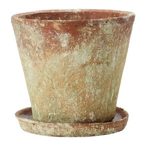 Creative Co-Op Cement Planter with Saucer - 1 of 4