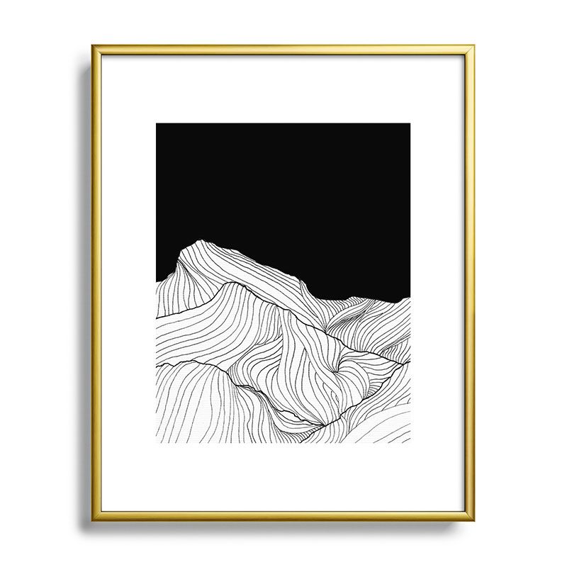 Viviana Gonzalez Lines in the mountains Metal Framed Art Print - Deny Designs, 1 of 5