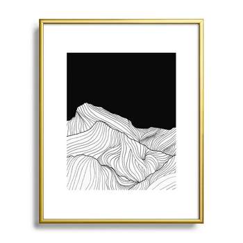 Viviana Gonzalez Lines in the mountains Metal Framed Art Print - Deny Designs