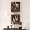 Uttermost Crosshatch Metal Wall Decor, Set Of 2, Brown & Gold - 3 of 4