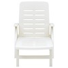 vidaXL Folding Sun Lounger Plastic White - 2 of 4