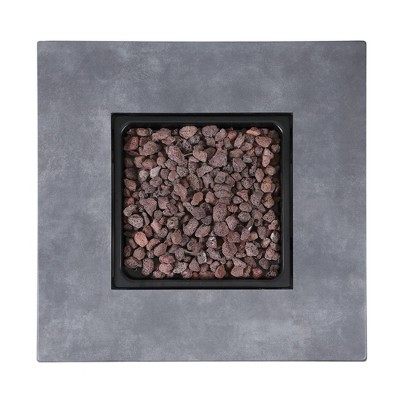 Wakefield Black and Grey Steel Gas Fire Pit Table