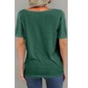 Imily Bela Womens T Shirt Deep V Neck Short Sleeve Casual Fit Basic Fashion Top - 3 of 4