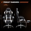 Lyngins Ergonomic Gaming Computer Chair with Footrest, Video Game Desk Chair, PU Leather Recliner with Headrest & Fixed Up Armrest, Home Office Chair - 2 of 4