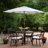 Northlight Outdoor Patio Market Umbrella with Wooden Pole - 8.5' - White - 2 of 4