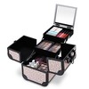 Byootique Makeup Train Case with Mirror Cosmetic Box for Nail Art Deco Tyrian AD Purple - 2 of 4