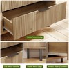54.7" Modern Fluted 6 Drawer Dresser with Metal Legs, Handles and Anti-Tipping Design for Bedroom Living Room Hallway, Chest of Drawers - 2 of 4