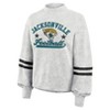 NFL Jacksonville Jaguars Women's Oatmeal Heather Crew Neck - 3 of 4