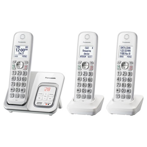 Panasonic Telefono Cordless Trio DECT 3 Ricevitori Colore Bianco -  KX-TGB213JTW