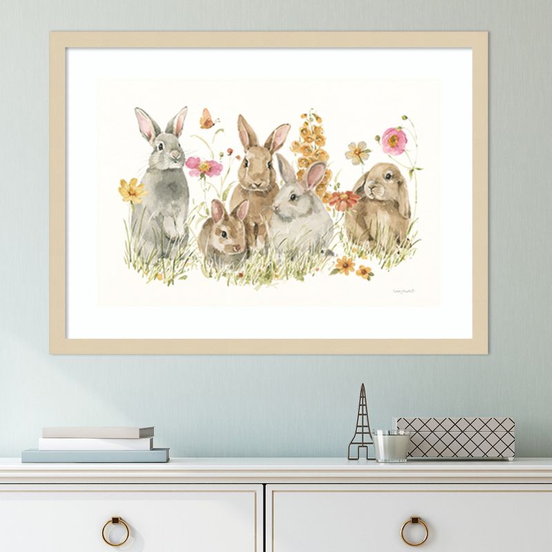 Amanti Art Bunny Hop on Spring I by Lisa Audit Wood Framed Wall Art Print 25 in. x 19 in., 5 of 7