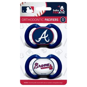 Baby Fanatic Officially Licensed Unisex Baby Bibs 2 Pack - MLB Atlanta Braves  Baby Apparel Set