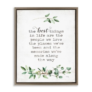 Stupell Industries Best Things In Life Sentiment Floating Frame Canvas Art - 1 of 4