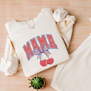 Simply Sage Market Patriotic Mama Cherries Lightweight Garment Dyed Sweatshirt - 1 of 4