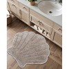 Marilyn Collection Seashell Shape Bath Rug – 100% Cotton, Ultra Plush 2200 GSM, Machine Washable Reversible Bathroom Mat – 25" x 28" Shell - 3 of 4