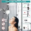 Itopfox High Pressure Rainfall Shower Head and Handheld Shower Combo with Extension Arm, 9 Settings Adjustable Anti-leak Shower Head with Holder - 2 of 4