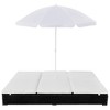 vidaXL Sun Lounger Black PE rattan 78.7x55.1 in Outdoor Lounge Bed - 2 of 2