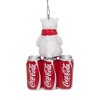 Kurt Adler Resin Ornament for Christmas Tree, Coca-Cola Cub with 6-Pack Cans - 3 of 3