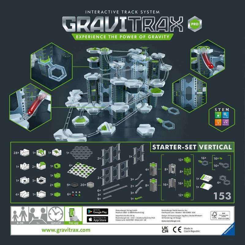 Ravensburger GraviTrax Pro Vertical STEM Marble Game Starter Set, 5 of 12