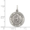 Black Bow Jewelry Sterling Silver St Christopher Round Sports Medal Pendant, 18mm - 4 of 4