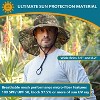 Tirrinia Unisex Wide Brim Bucket Hat with Neck Flap and Chin Cord, Outdoor Camping Hiking Fising Sun Hat, Camouflage - 2 of 4