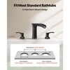 VEVOR Roman Tub Faucet, 3 Hole Waterfall Bathtub Faucet, Zinc Alloy Bath Tubs Faucets Set with 2 Handles, Deck Mount Bath Tub Faucets Set, Black - 4 of 4