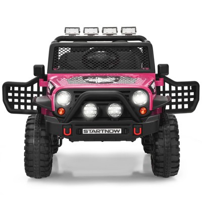 Infans 12V Kids Ride On Truck Remote Control Electric Car w/Lights&Music Pink