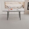 NicBex 62.4"/63"Modern Rectangle Extendable Dining Table for 4 Seaters,Kitchen Table with MDF Tabletop and Metal Legs for Kitchen - 4 of 4
