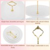 Unique Bargains 3 Tier Dessert Cupcake Stand Cup Cake Holder Tower White Gold Tone - 3 of 4