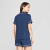 Women's Beautifully Soft Short Sleeve Notch Collar Top and Shorts Pajama Set - Stars Above™ - image 2 of 2