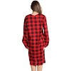 Just Love Womens Nightgown - Long Sleeve Henley Oversized Sleepwear Gown - 3 of 3