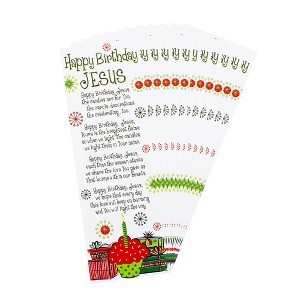 Happy Birthday Jesus Fireworks 2 x 6 Cardstock Christmas Bookmark, Pack of 12 - 1 of 2