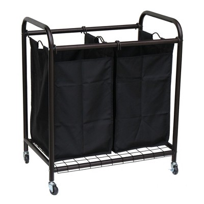 Laundry Hamper Sorter with Rolling Wheels for Clothes 4 Bag Laundry Sorter Cart 