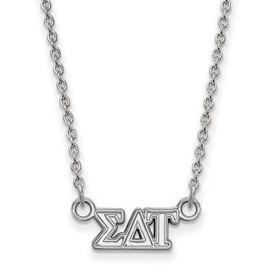 Black Bow Jewelry Sterling Silver Sigma Delta Tau Greek Life Necklace 18 Inch