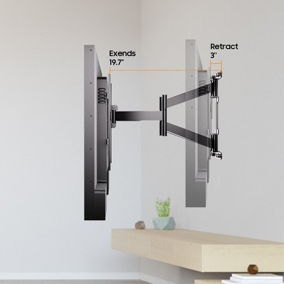 Black Full-Motion Outdoor TV Wall Mount for 40-75 Inch Screens