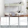 Kumasinova Bunk Bed,Low Profile Bunk Bed Frame with Ladder,High Guardrail,Twin Size Bed Frame for Kids Teens,Metal Slats Support - 4 of 4