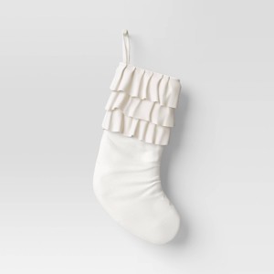 20" Velvet Stocking with Ruffles - Wondershop™ - 1 of 3