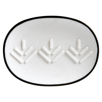 Shelby White and Black Resin Geometric Soap Dish
