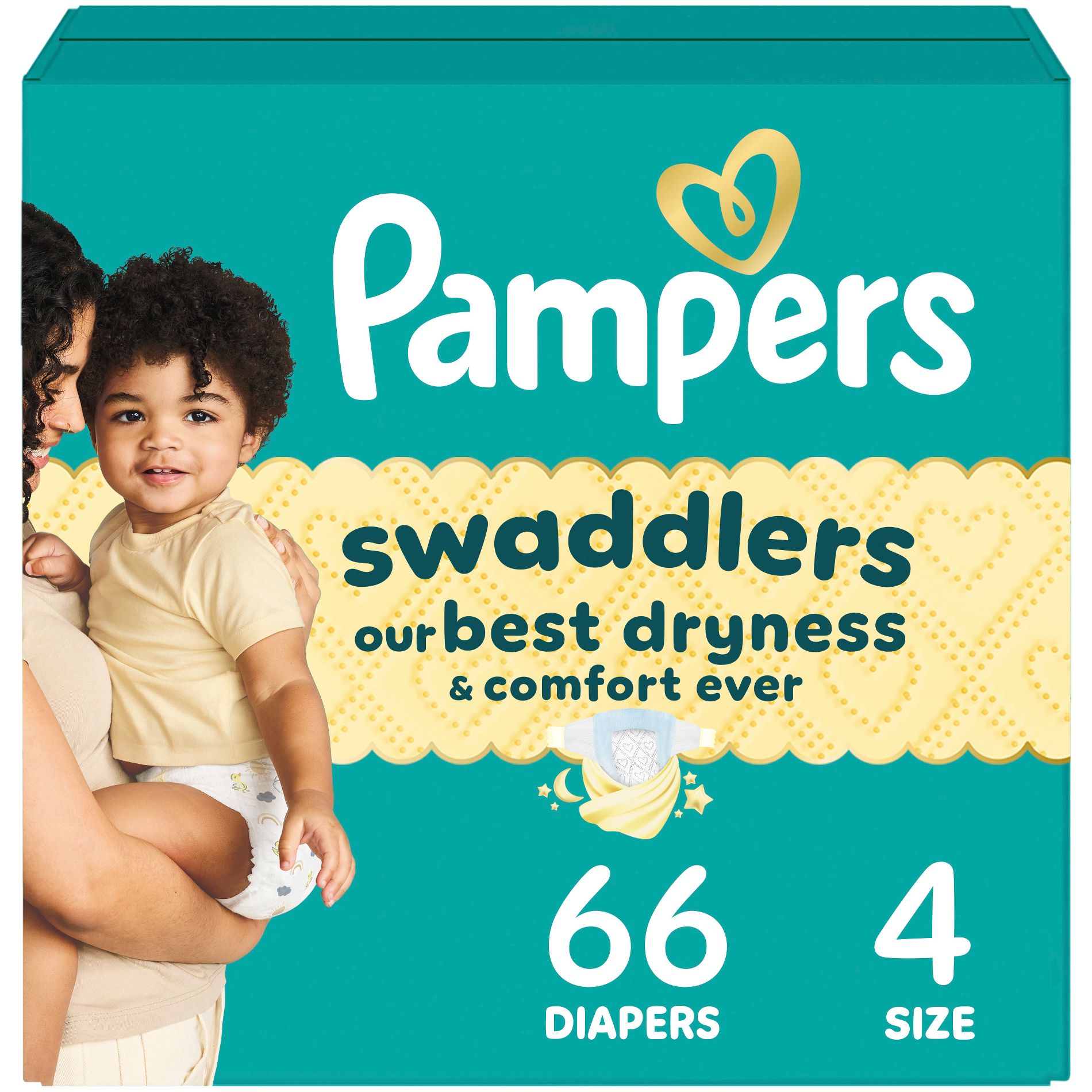 Pampers Swaddlers Sensitive Disposable Diapers - Size 4 - 66ct