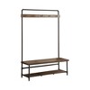 CAVINAS Hall Tree with 5 Hooks Simple Coat Rack with Shoe Rack and Bench for Entryway - 2 of 4