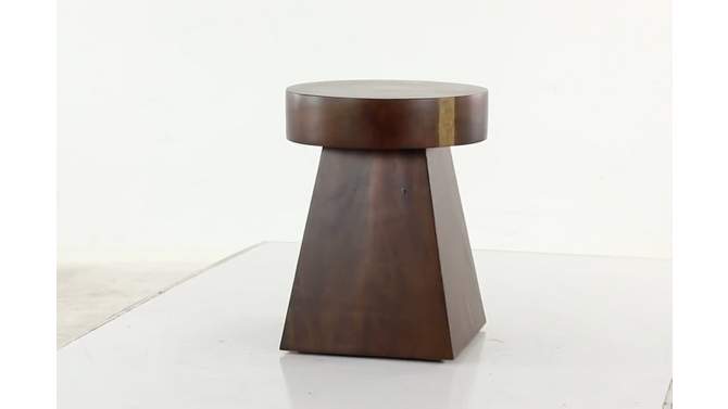 Contemporary Wood Accent Table Brown - Olivia &#38; May, 2 of 9, play video