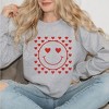 Simply Sage Market Women's Graphic Sweatshirt Smiley Face Hearts - 2 of 4