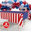 4E’s Novelty 3 Pack Patriotic Table Cloth 54” x 108" for 4th of July Decorations Disposable Tablecloth - 3 of 4
