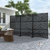 Wooakway 72"H 47"W Outdoor Metal Garden Trellis Privacy Screen Lattice Panel Indoor Room Divider - 3 of 4