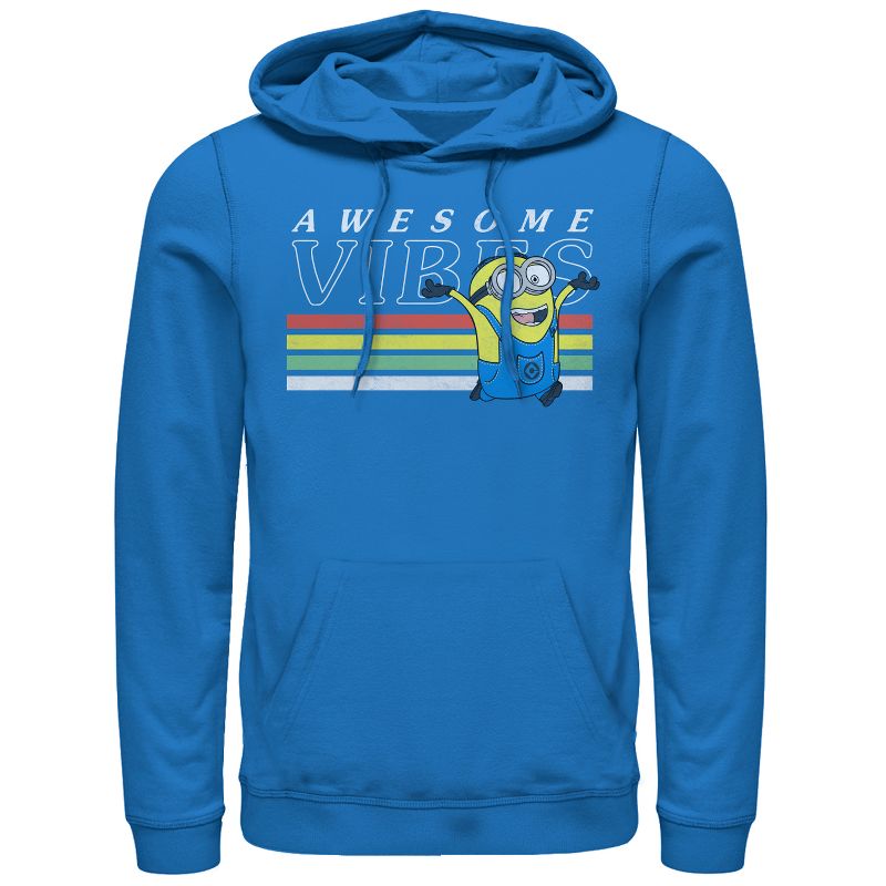 Men's Despicable Me Minion Rainbow Vibes Pull Over Hoodie, 1 of 4