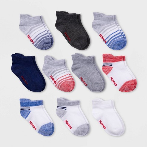 Hanes Toddler Boys' 10pk Heel Shield Athletic Socks - Colors May Vary - 4t-5t  : Target